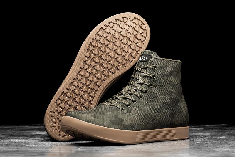 Camo Nobull High-Top Dark Forest Camo Canvas Men's Trainers | CA B1508E